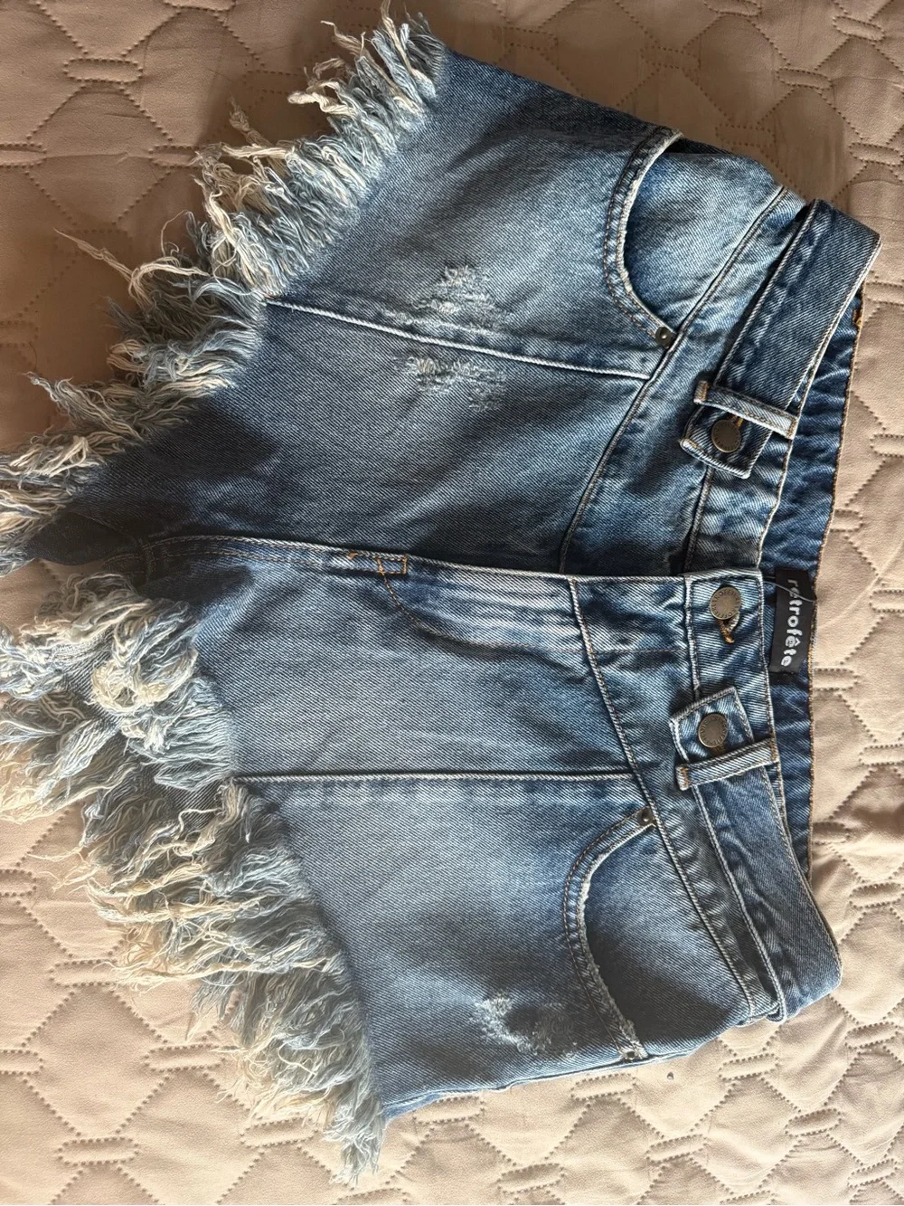 Retrofete Blue Denim Jean Shorts